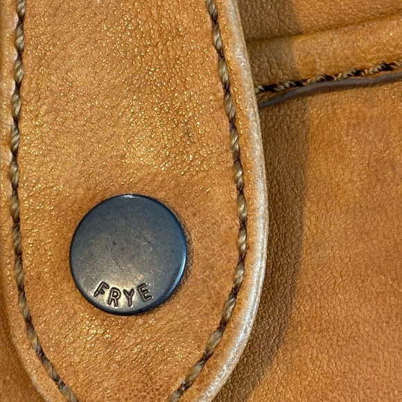 Frye Madison Brown Leather North South Crossbody Boho Western Bag - Picture 7 of 12